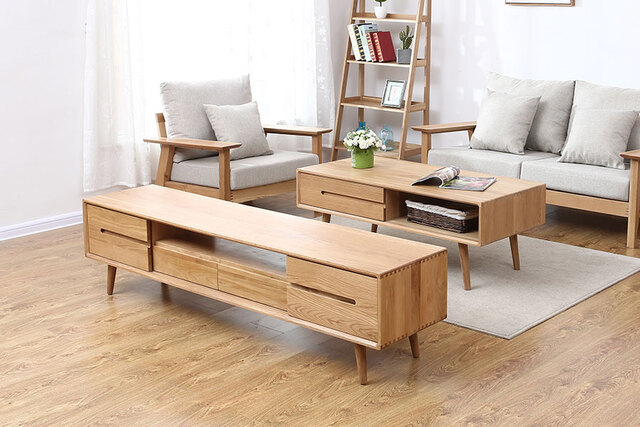 原木茶几_電視櫃