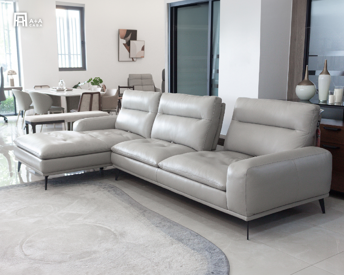 路易斯牛皮沙發