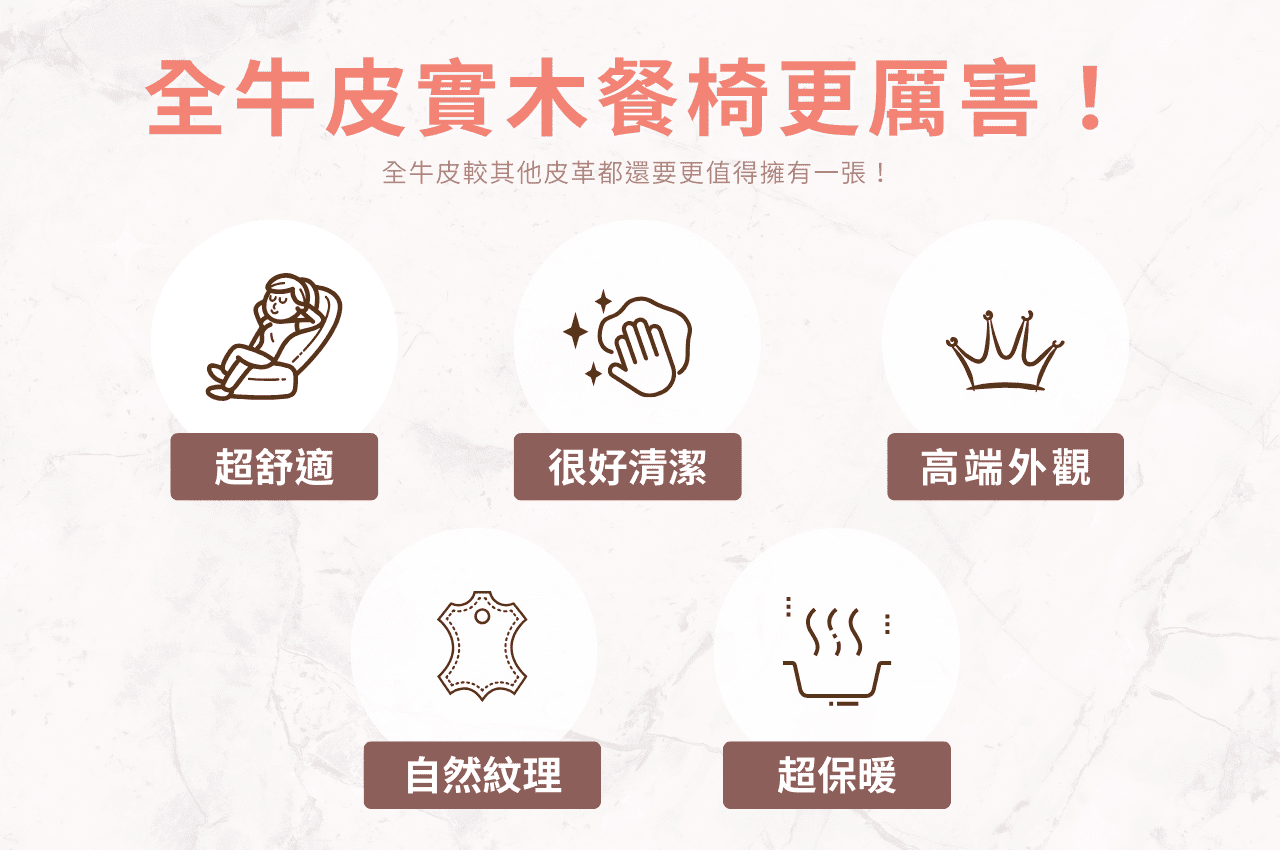 實木餐椅全牛皮推薦嗎？