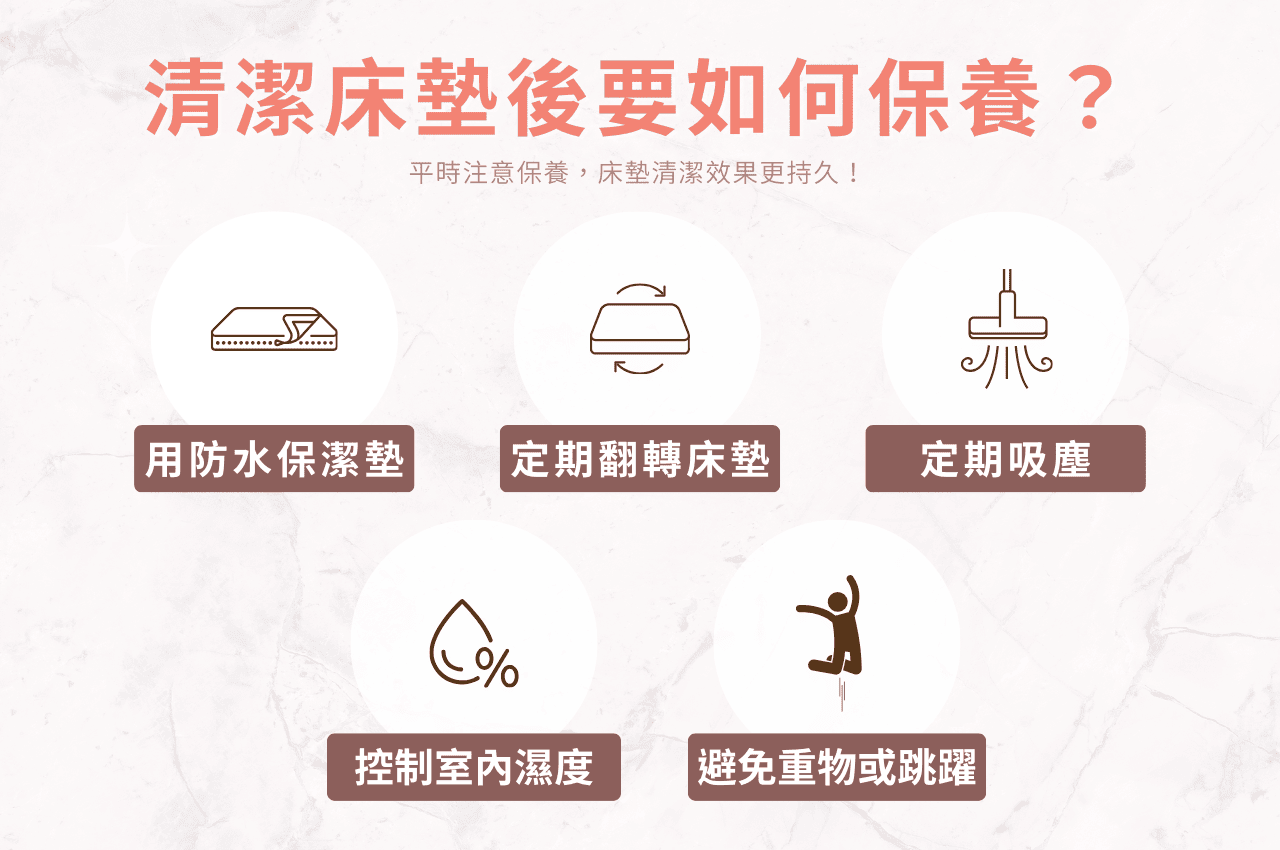 清潔床墊後要如何保養？